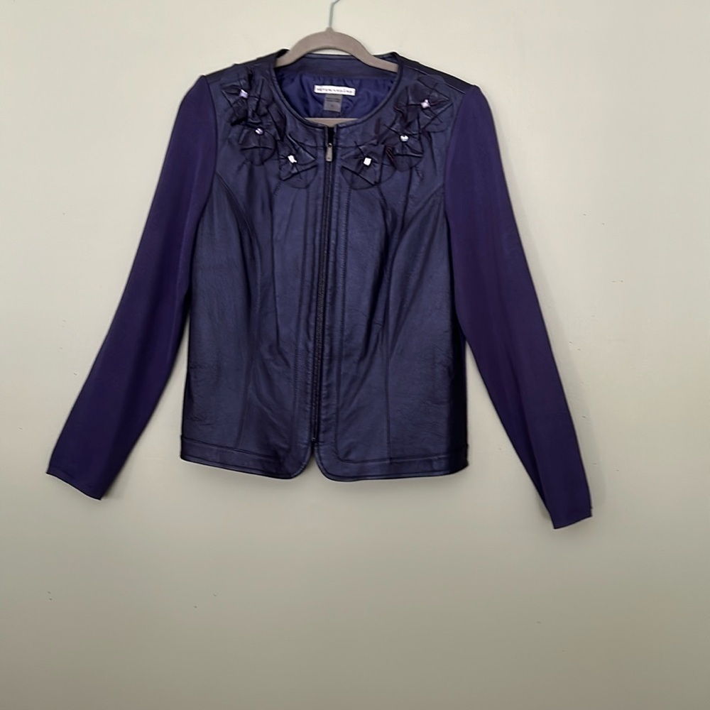 Peter Nygard Purple Leather Jacket